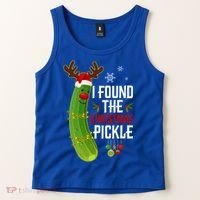 I Found The Christmas Pickle Gift Tank Top thumb 2