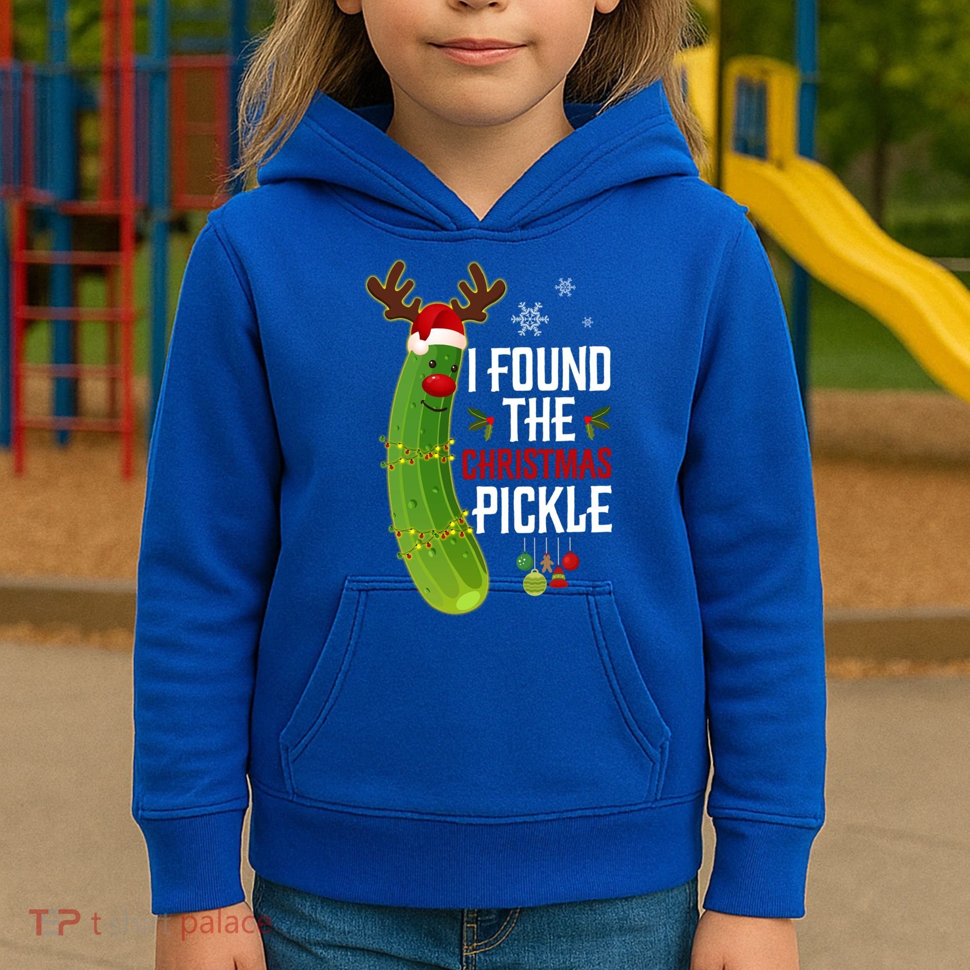 I Found The Christmas Pickle Gift Kids Hoodie