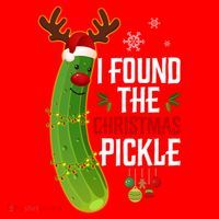 I Found The Christmas Pickle Gift Santa Hat thumb 1