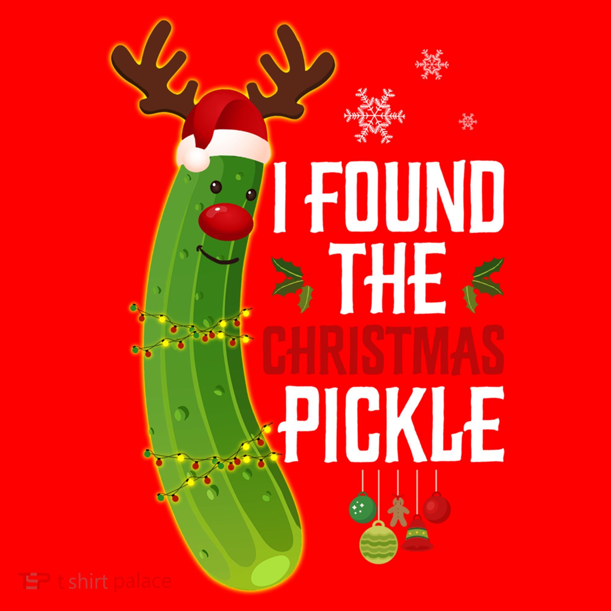I Found The Christmas Pickle Gift Santa Hat