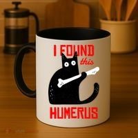 I Found This Humerus Funny Cat Anatomy Coffee Mug thumb 4