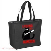 I Found This Humerus Funny Cat Anatomy Tote Bag thumb 2