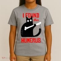 I Found This Humerus Funny Cat Anatomy T-Shirt thumb 4