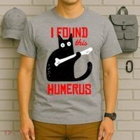 I Found This Humerus Funny Cat Anatomy T-Shirt thumb 6