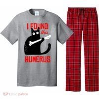 I Found This Humerus Funny Cat Anatomy Pajama Set thumb 0