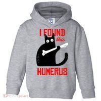 I Found This Humerus Funny Cat Anatomy Toddler Hoodie thumb 0