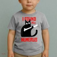 I Found This Humerus Funny Cat Anatomy Toddler T-Shirt thumb 2