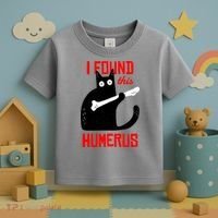 I Found This Humerus Funny Cat Anatomy Toddler T-Shirt thumb 3