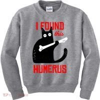 I Found This Humerus Funny Cat Anatomy Kids Sweatshirt thumb 0