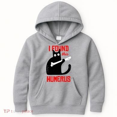 I Found This Humerus Funny Cat Anatomy Kids Hoodie