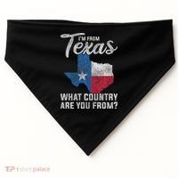 Im From Texas What Country Are You From Texas USA-Made Doggie Bandana thumb 0
