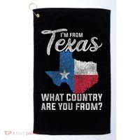 Im From Texas What Country Are You From Texas Golf Towel thumb 0