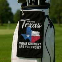 Im From Texas What Country Are You From Texas Golf Towel thumb 2