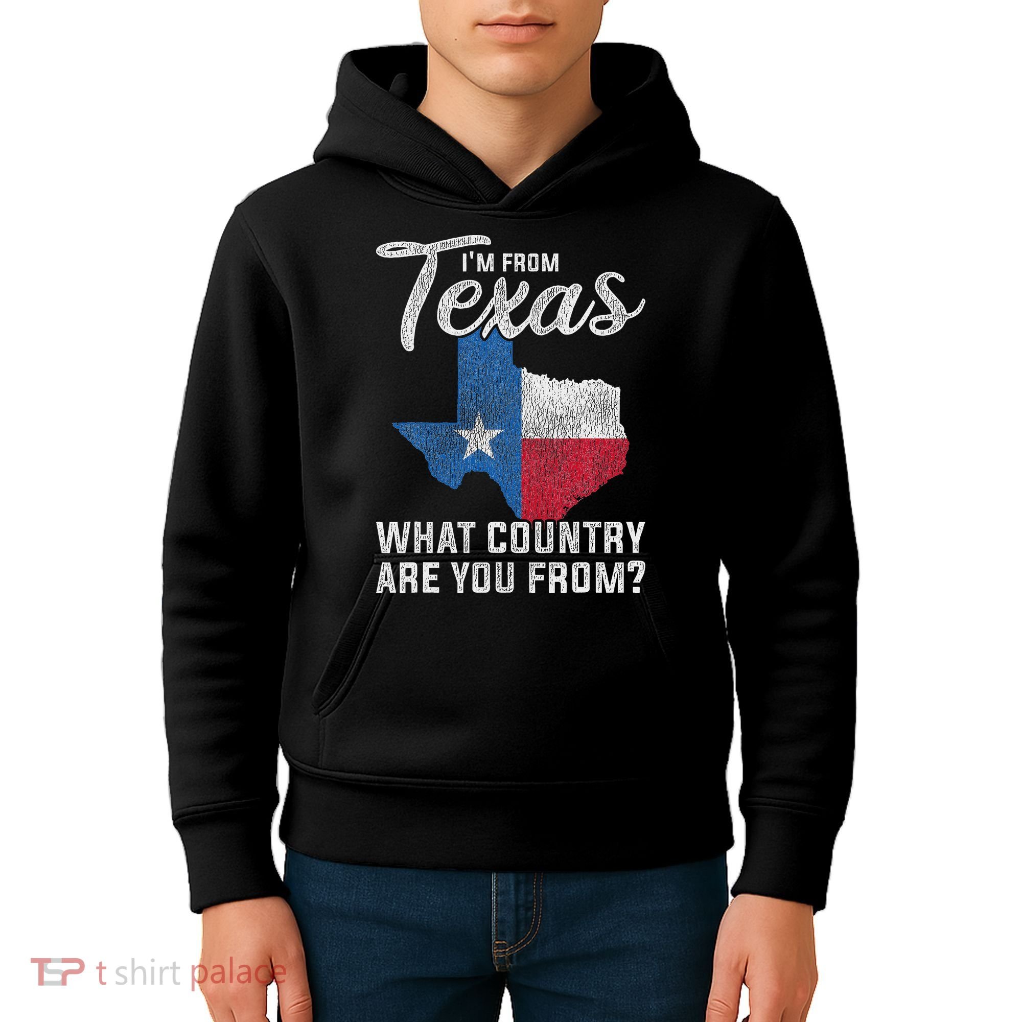 Im From Texas What Country Are You From Texas Kids Hoodie