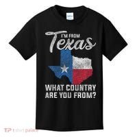 Im From Texas What Country Are You From Texas Kids T-Shirt thumb 0