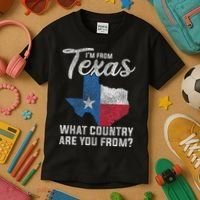 Im From Texas What Country Are You From Texas Kids T-Shirt thumb 3