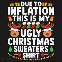 Inflation Fun Ugly Christmas Sweater Ladies Essential Flowy Tank thumb 2