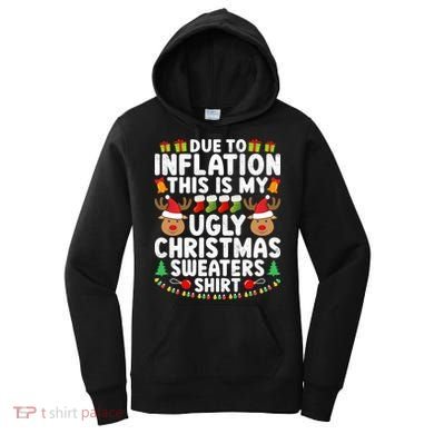 Inflation Fun Ugly Christmas Sweater Women's Hoodie