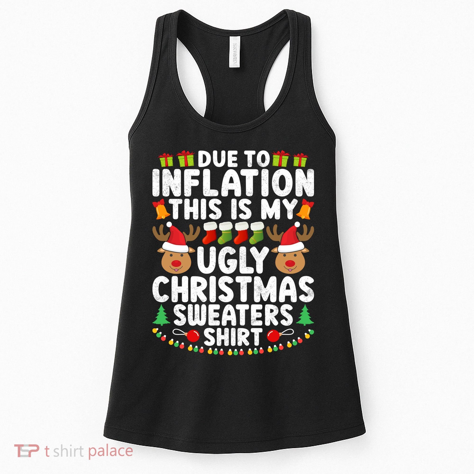 Inflation Fun Ugly Christmas Sweater Women's Tank Top
