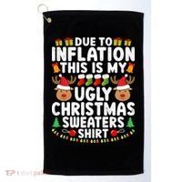 Inflation Fun Ugly Christmas Sweater Golf Towel thumb 0