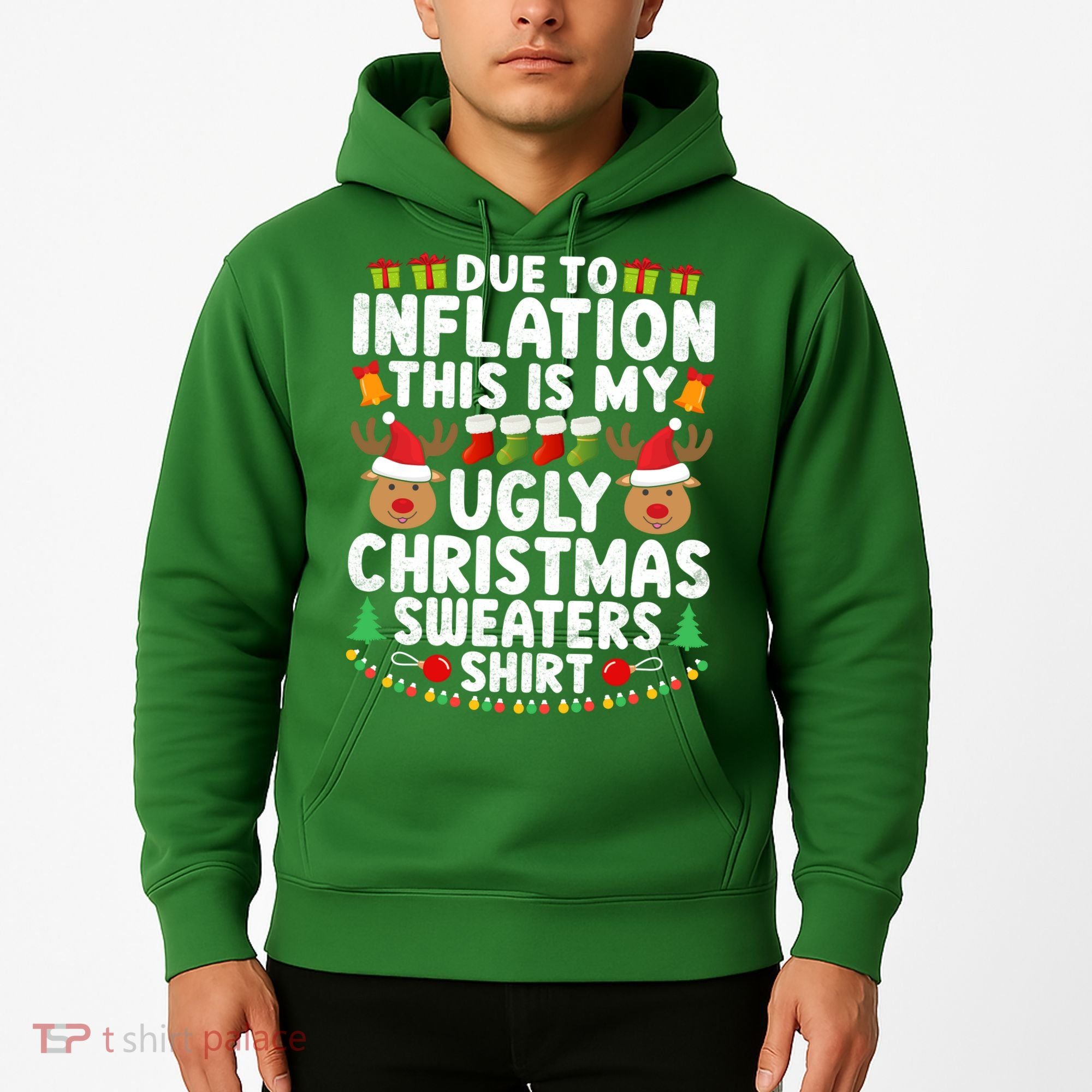 Inflation Fun Ugly Christmas Sweater Hoodie