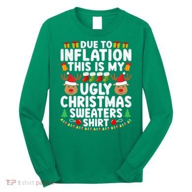 Inflation Fun Ugly Christmas Sweater Long Sleeve Shirt