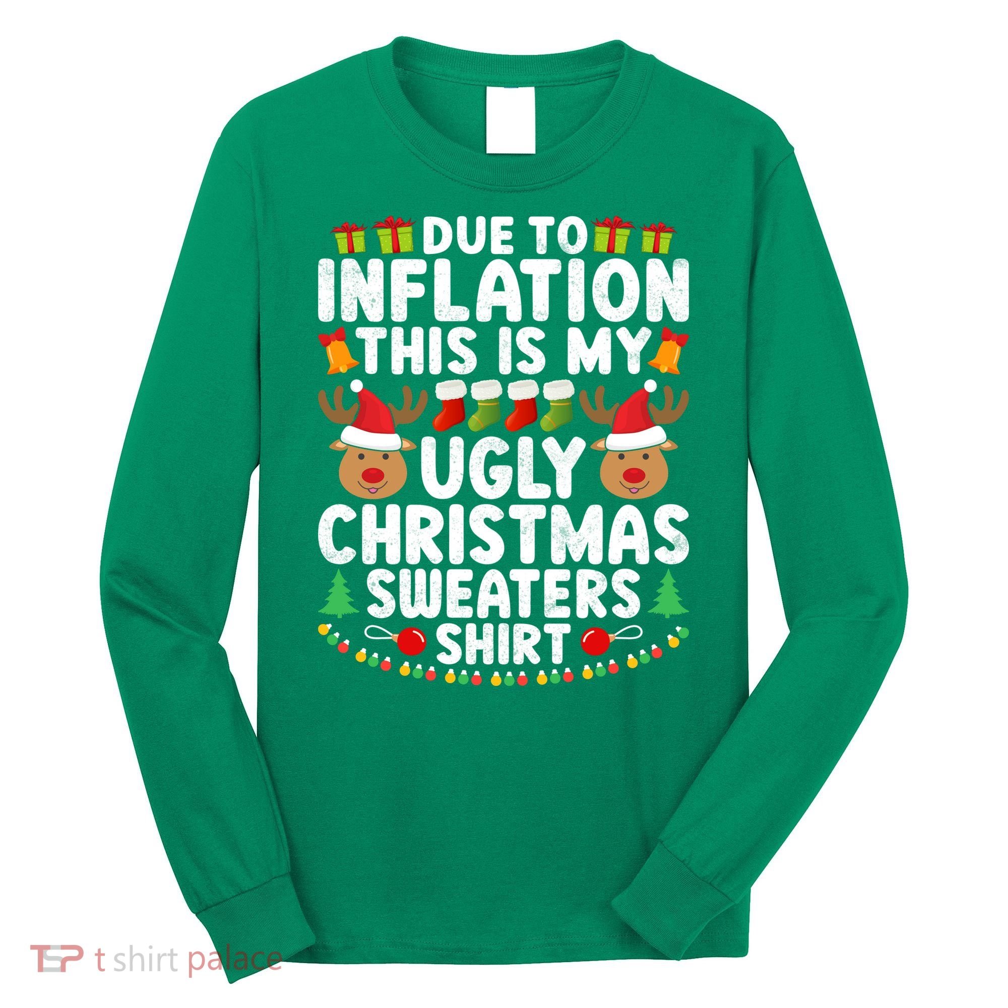 Inflation Fun Ugly Christmas Sweater Long Sleeve Shirt