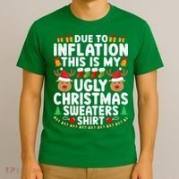 Inflation Fun Ugly Christmas Sweater T-Shirt thumb 3