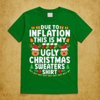 Inflation Fun Ugly Christmas Sweater T-Shirt thumb 5