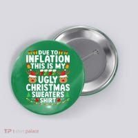Inflation Fun Ugly Christmas Sweater Button thumb 0