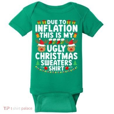 Inflation Fun Ugly Christmas Sweater Baby Bodysuit