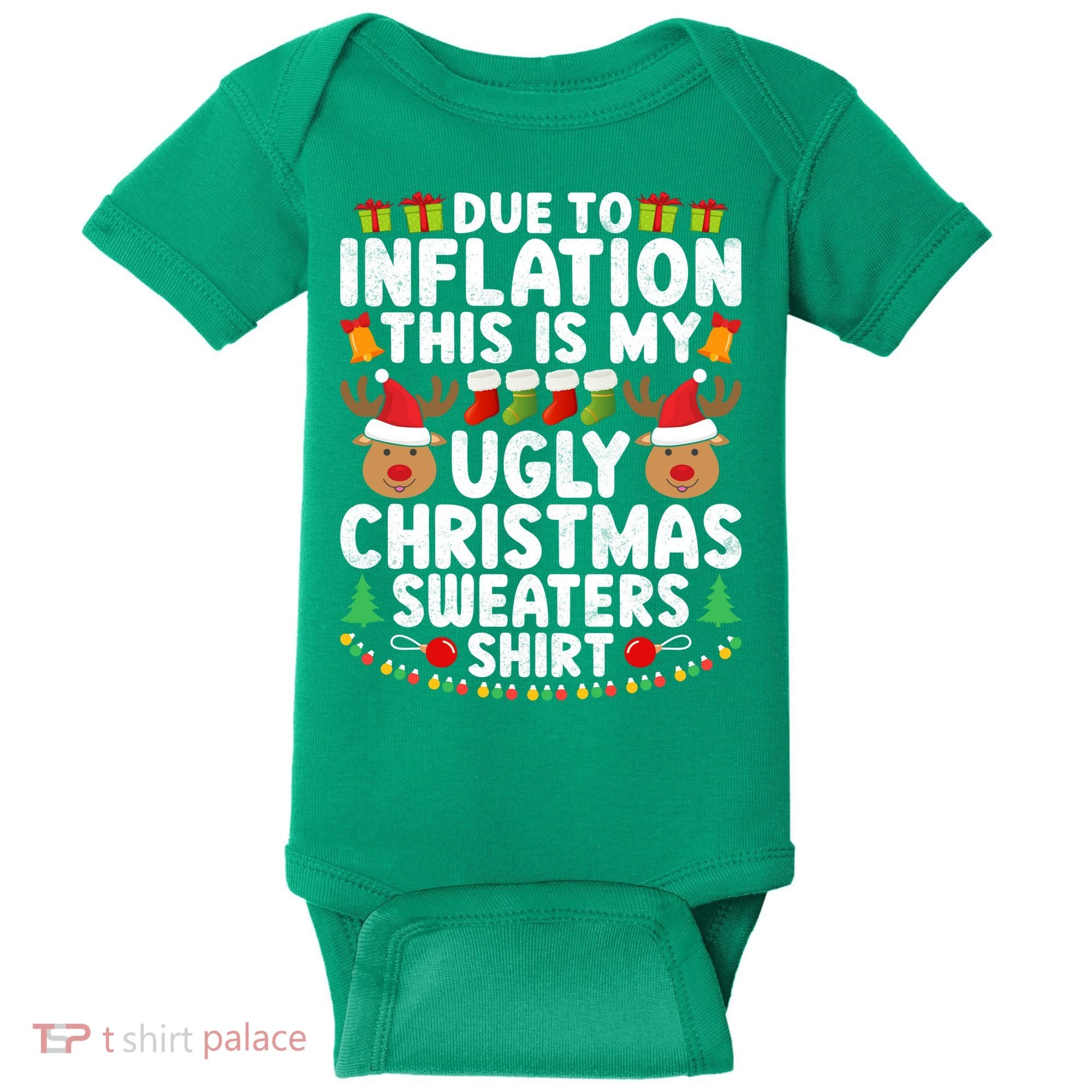 Inflation Fun Ugly Christmas Sweater Baby Bodysuit