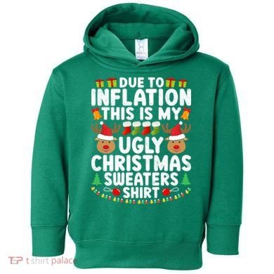 Inflation Fun Ugly Christmas Sweater Toddler Hoodie