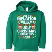 Inflation Fun Ugly Christmas Sweater Toddler Hoodie thumb 0