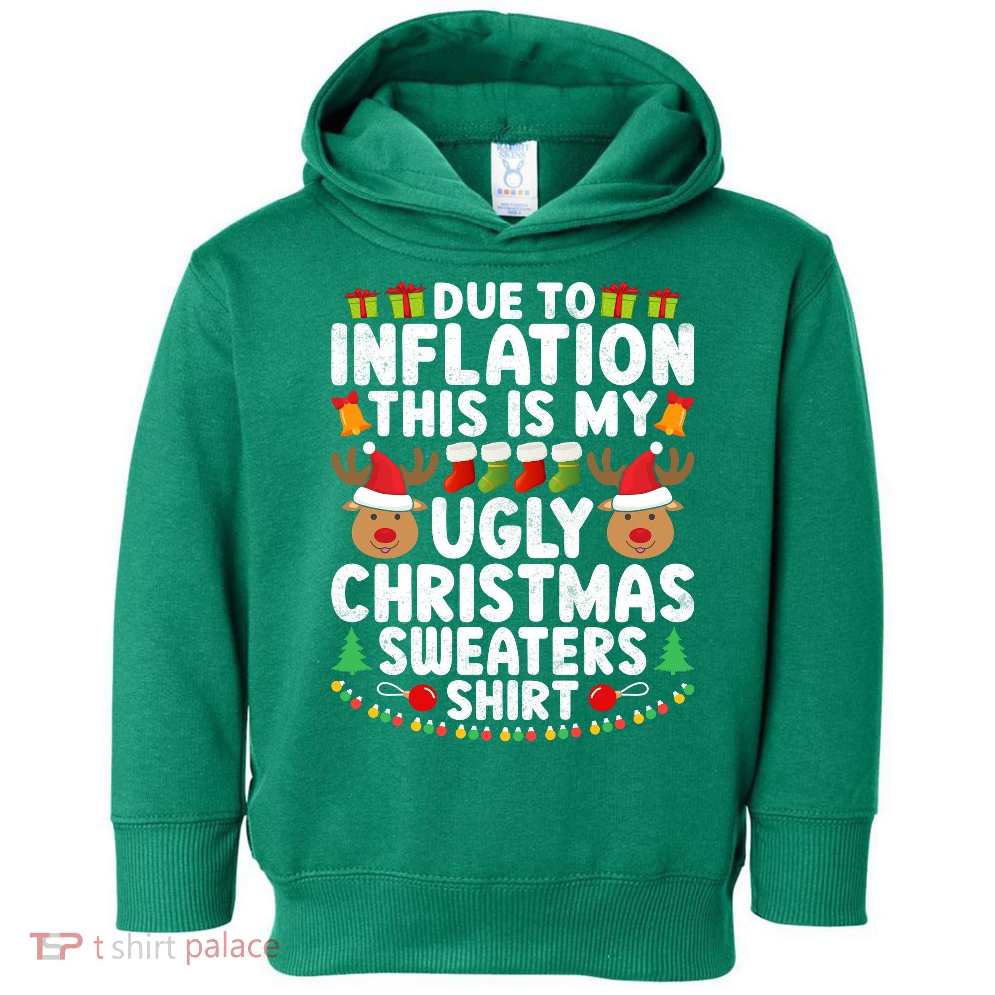 Inflation Fun Ugly Christmas Sweater Toddler Hoodie