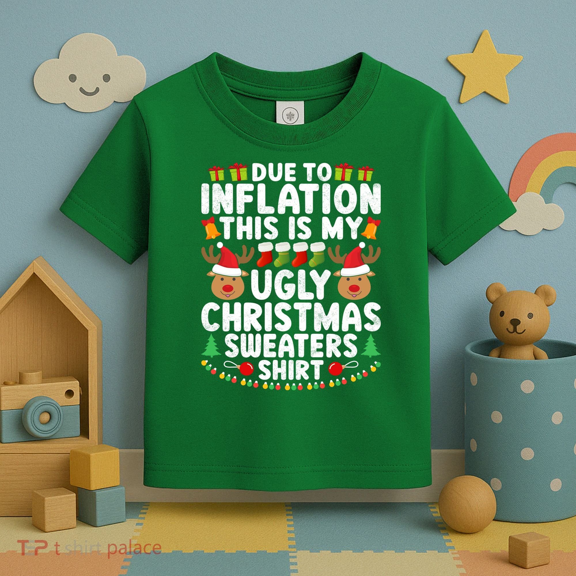 Inflation Fun Ugly Christmas Sweater Toddler T-Shirt
