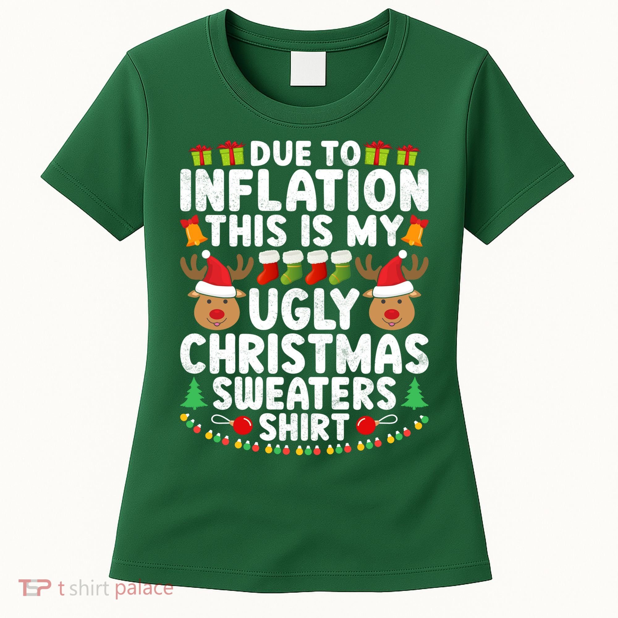 Inflation Fun Ugly Christmas Sweater Women's T-Shirt