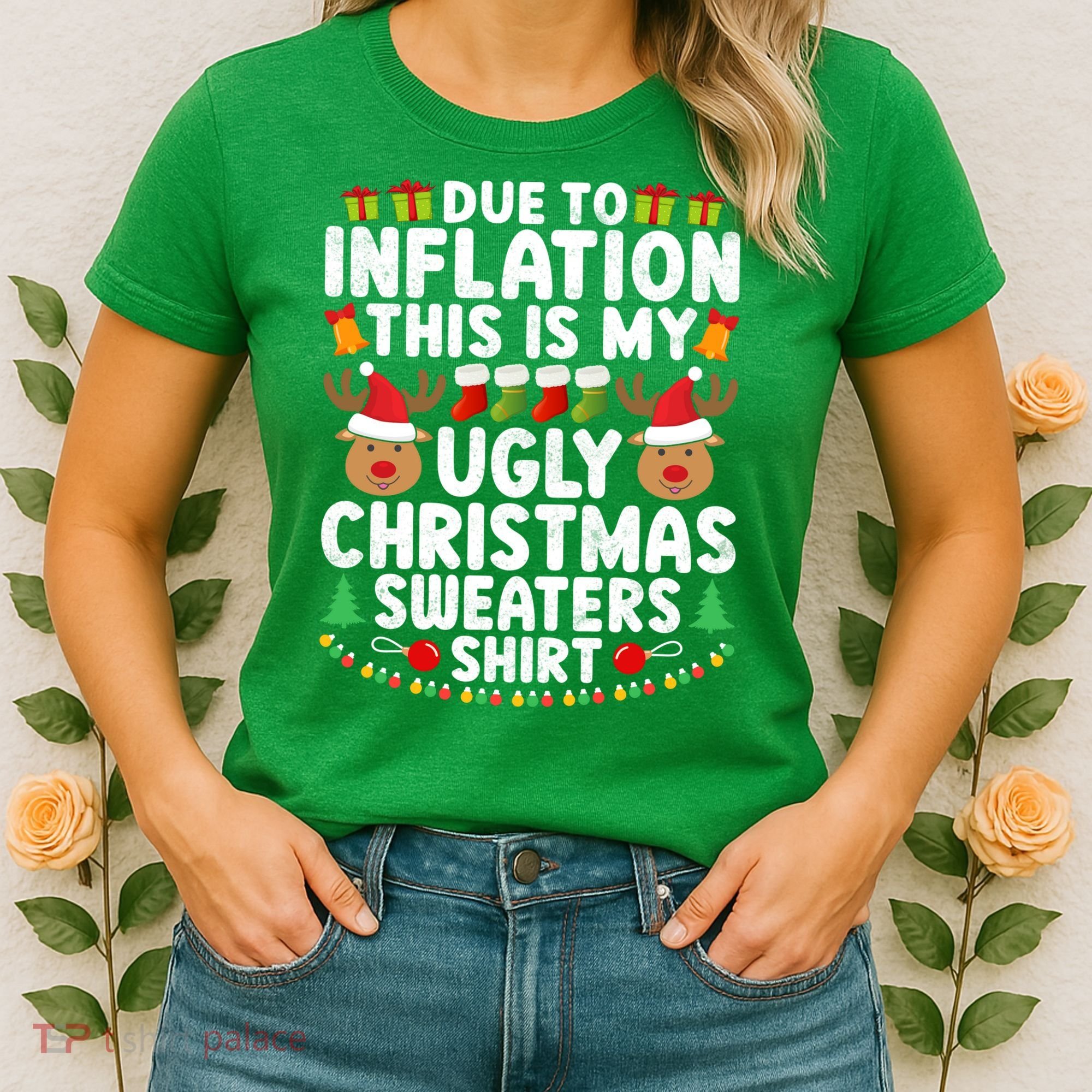 Inflation Fun Ugly Christmas Sweater Women's T-Shirt
