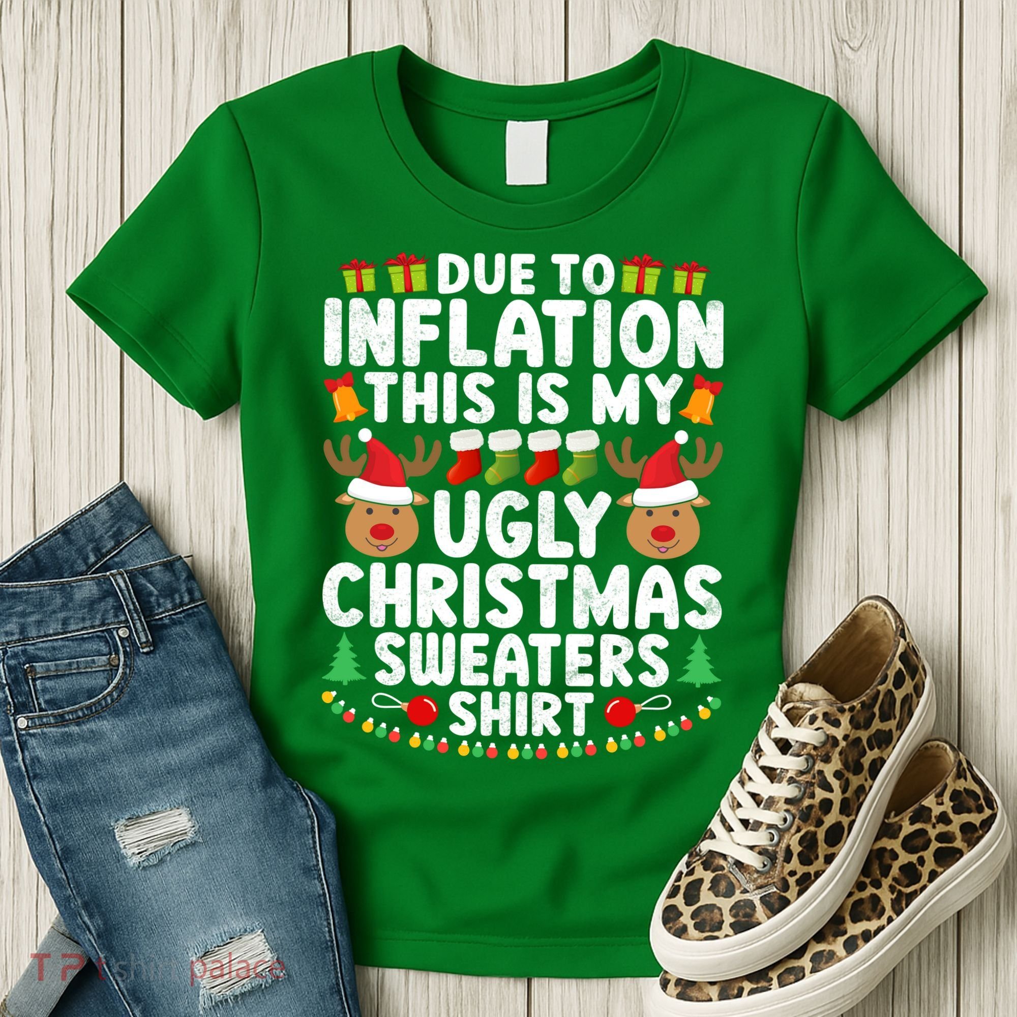 Inflation Fun Ugly Christmas Sweater Women's T-Shirt