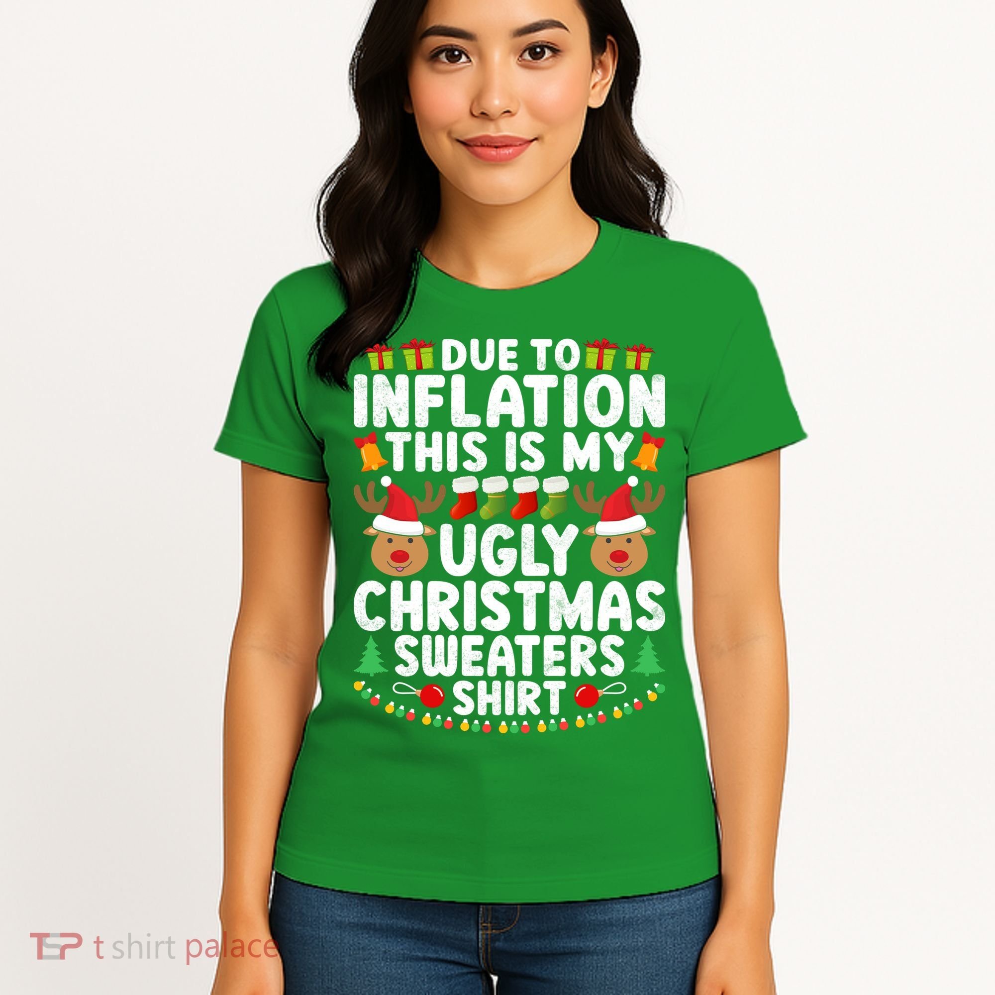 Inflation Fun Ugly Christmas Sweater Women's T-Shirt