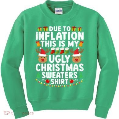 Inflation Fun Ugly Christmas Sweater Kids Sweatshirt
