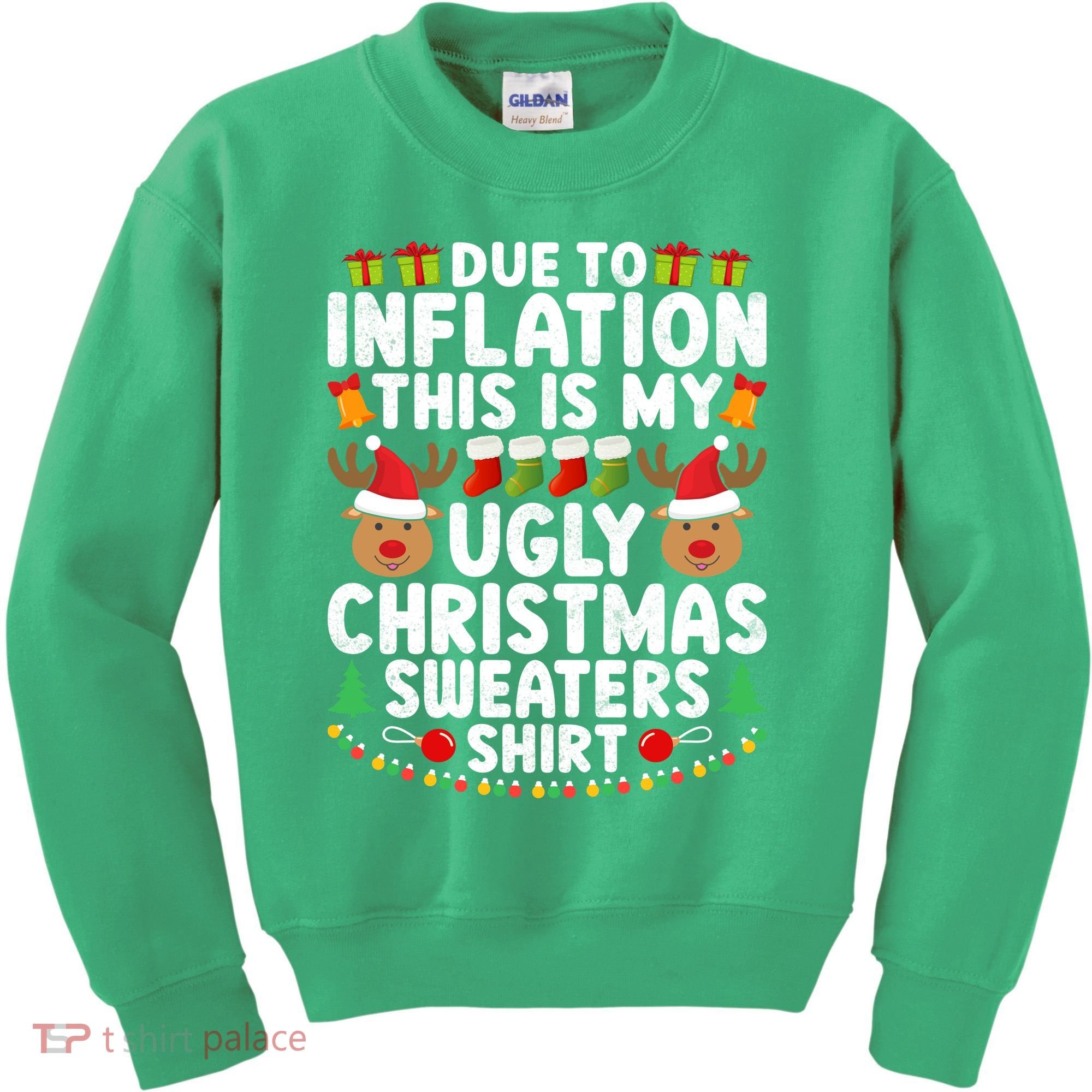 Inflation Fun Ugly Christmas Sweater Kids Sweatshirt