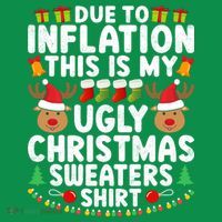 Inflation Fun Ugly Christmas Sweater Kids Long Sleeve Shirt thumb 2