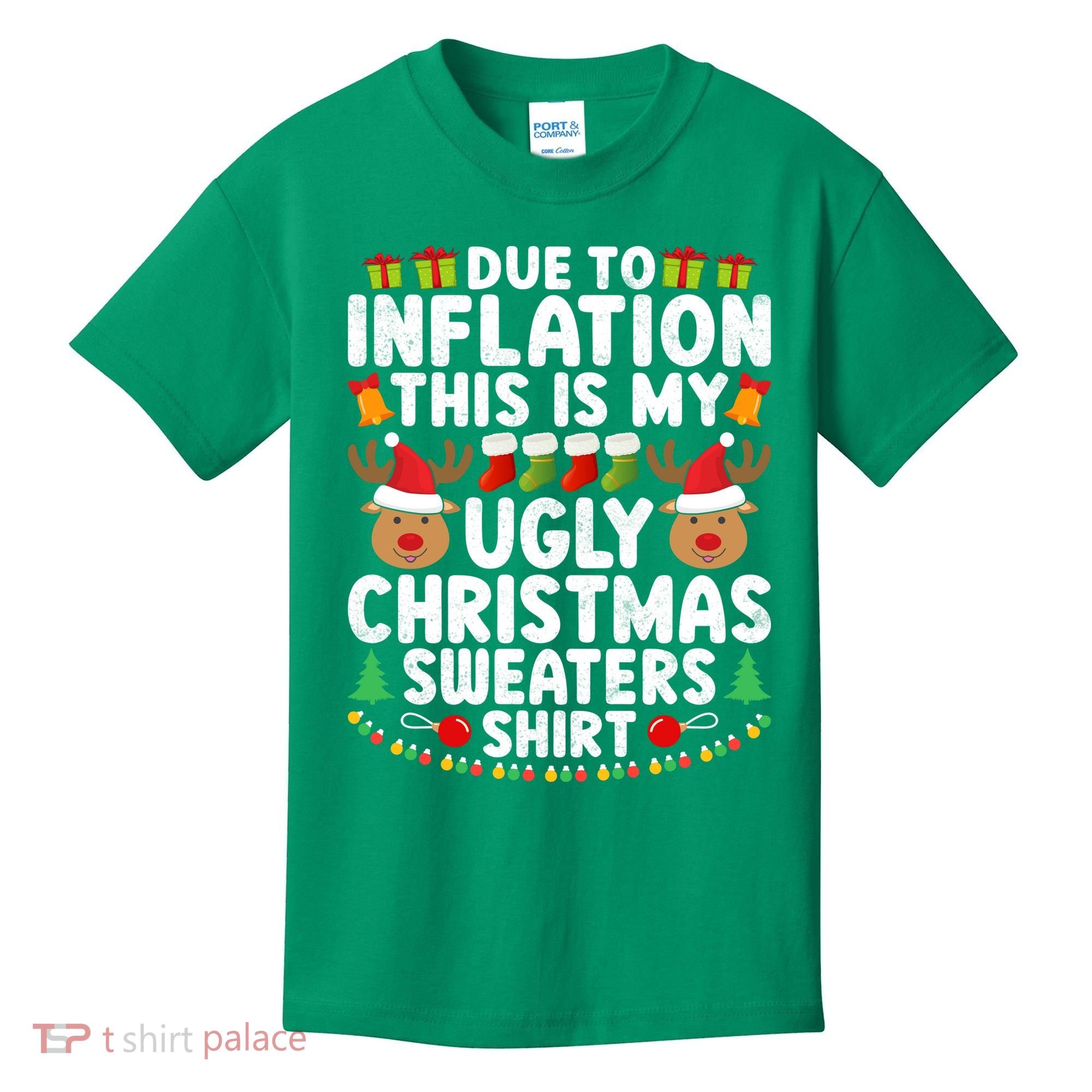 Inflation Fun Ugly Christmas Sweater Kids T-Shirt