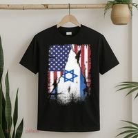 Israeli Flag Vintage Israel USA Flag T-Shirt thumb 2
