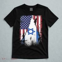 Israeli Flag Vintage Israel USA Flag T-Shirt thumb 5