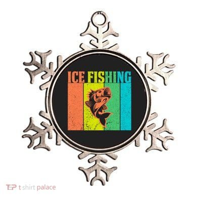 Ice Fishing Vintage Retro Ornament