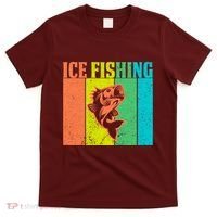 Ice Fishing Vintage Retro T-Shirt thumb 0