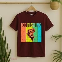 Ice Fishing Vintage Retro T-Shirt thumb 2