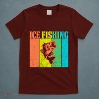 Ice Fishing Vintage Retro T-Shirt thumb 5